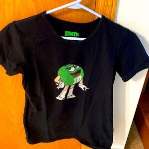 M&M shirt with bling green girl